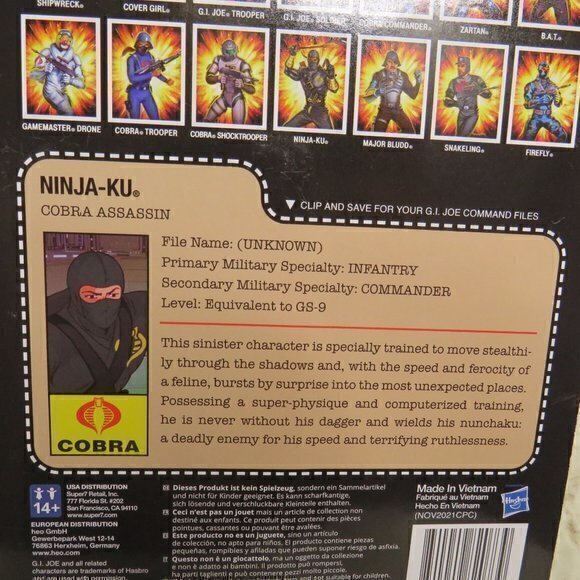 2 G.I. Joe Super7 Reaction Figure Mutt & Junkyard Dog Handler & NINJA KU - Picture 7 of 8